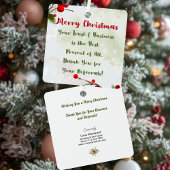 ビジネス・クリスマス | 紹介感謝していのクライアン メタルオーナメント