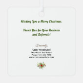 ビジネス・クリスマス | 紹介感謝していのクライアン メタルオーナメント (裏面)