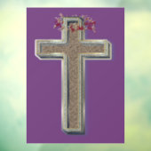 ビジネス クロス ウィンドウ ステッカー 紫背景 ウィンドウサイン (シート3)