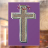 ビジネス クロス ウィンドウ ステッカー 紫背景 ウィンドウサイン (シート2)