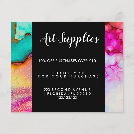 ビジネス クーポン オファー マーケティング 新住所 発表 チラシ (正面)