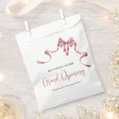 ビジネス グランドオープンのモダンな赤いリボン フェイバーバッグ (クリップ留めされた状態)