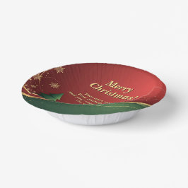 ビジネス・グループ名メッセージ赤いクリスマス・パーティー ペーパーボウル