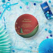 ビジネス・グループ名メッセージ赤いクリスマス・パーティー ペーパーボウル (パーティー)