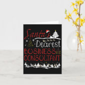 ビジネス・コンサルタントのクリスマスジョブがキュートなクリスマス カード (黄色い花)