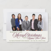ビジネス　コーポレート　クリスマス　ホリデー　２　枚組　フォトカード シーズンカード (正面)