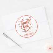 ビジネス コーポレート サンクス レッド | ロゴを追加 ラウンドシール (封筒)