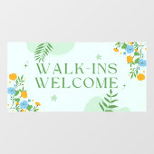 ビジネス ショップ フローラル ウォークイン ウェルカム ウィンドウサイン (シート)