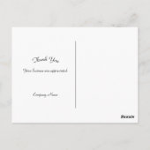 ビジネス シルバー ロゴ サンクス ポストカード (裏面)