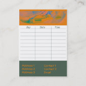 ビジネス/スケジュールカード 名刺 (裏面)