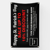 ビジネス・セントパトリック販売のブラック長方形 横断幕 (縦)