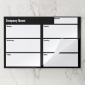 ビジネス·テンプレート·ブラック·アンド·ホワイト·ウィークリー·プランナー ペーパーパッド (折り畳み)