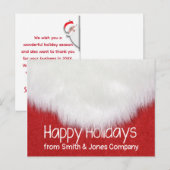 ビジネス ハッピー ホリデーズ サンタのヒゲ シーズンポストカード (正面/裏面)