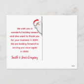 ビジネス ハッピー ホリデーズ サンタのヒゲ シーズンポストカード (裏面)