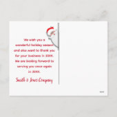 ビジネス ハッピー ホリデー サンタのヒゲ シーズンポストカード (裏面)