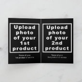 ビジネス ハヌカ ブラック 折りたたみ ホリデー カード (内部)