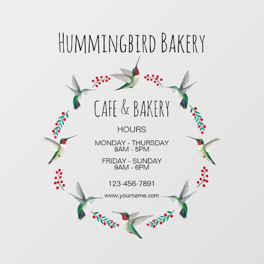 ビジネス ハミングバード リース ウィンドウサイン (シート)