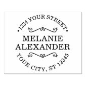 ビジネス・パッケージ名差出人住所・モノグラム ラバースタンプ (インプリント)