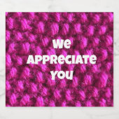 ビジネス ピンク ヤーン カスタマー 従業員 感謝 ビールラベル (シングルラベル)