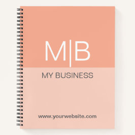 ビジネス ピーチ モノグラム ノートブック