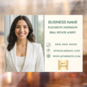 ビジネス フォト コンタクト 情報 アイボリー グリーン ウィンドウサイン (シート2)