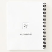 ビジネス フォト チーム 白 エレガント ノートブック (裏面)