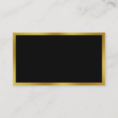 ビジネス・ブラックおよび金ゴールド実在・資産投資家 名刺 (裏面)