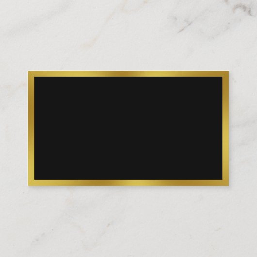 ビジネス・ブラックおよび金ゴールド実在・資産投資家 名刺 (裏面)