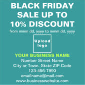 ビジネス・ブラック金曜日販売のティール(緑がかった色)・グリーン シール (正面)