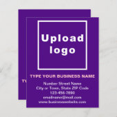 ビジネス・ブランドの紫の紙・シート (正面/裏面)