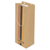 ビジネス ブランド  ノー ミニマム カスタム ミニマル ワインギフトバッグ (正面アングル)