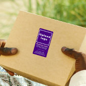 ビジネス ブランド パープル ポートレート 出荷ラベル ラベル