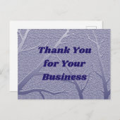 ビジネス ブルー カスタマー 感謝 ポストカード (正面/裏面)