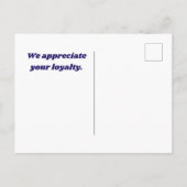 ビジネス ブルー カスタマー 感謝 ポストカード (裏面)