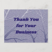 ビジネス ブルー カスタマー 感謝 ポストカード (正面)