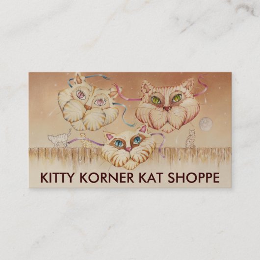 ビジネス – プロファイルカード、虎猫ロード（猫） 名刺 (正面)