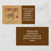 ビジネス-プロフィールカード、-回転木馬のキリン 名刺 (正面/裏面)