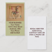 ビジネス-プロフィールカード-幸せな馬の回転木馬 名刺 (正面/裏面)