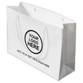 ビジネス プロモーション | カスタム ロゴ ショッピング 大型 ラージペーパーバッグ (裏面アングル)