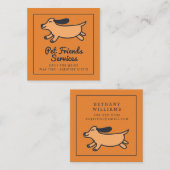 ビジネス |ペットサービス スクエア名刺 (正面/裏面)