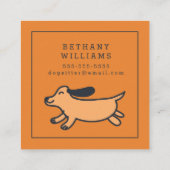 ビジネス |ペットサービス スクエア名刺 (裏面)