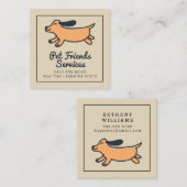 ビジネス |ペットサービス スクエア名刺 (正面/裏面)