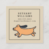 ビジネス |ペットサービス スクエア名刺 (裏面)