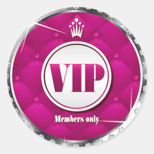ビジネス·ホット·ピンク·ダイヤモンドVIP ラウンドシール