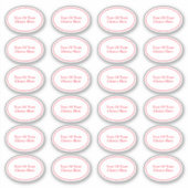 ビジネス |ホビー |楕円ラベルをテキストに付ける シール (正面)