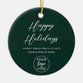 ビジネス・ホリデー・グリーティング セラミックオーナメント (正面)