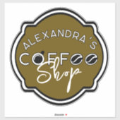 ビジネス/ホーム向けのカスタマイズ可能なコーヒーショップのロゴ シール (シート)
