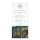 ビジネス マーケティング | 現代のミニマル フォト ロゴ ラックカード (裏面)