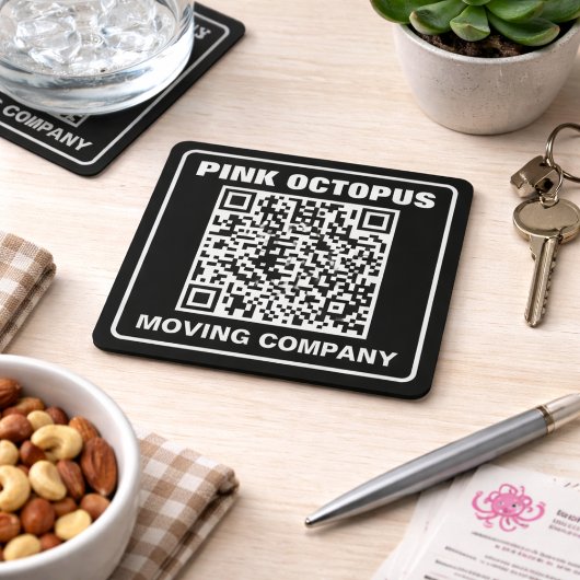 ビジネス マーケティング QR コード スクエアペーパーコースター