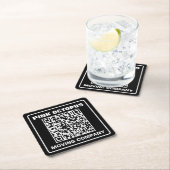 ビジネス マーケティング QR コード スクエアペーパーコースター (インサイチュ)
